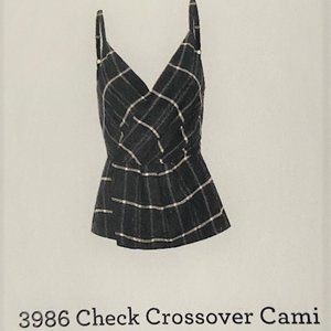 cabi Check Crossover Cami - Size 8